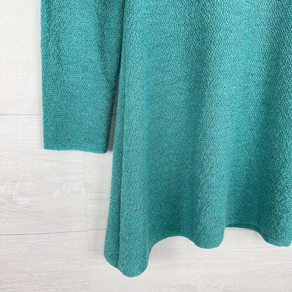 Eileen Fisher V Neck Tunic Top Knit Lightweight Sweater Women Size XS‎ Green - Picture 4 of 12